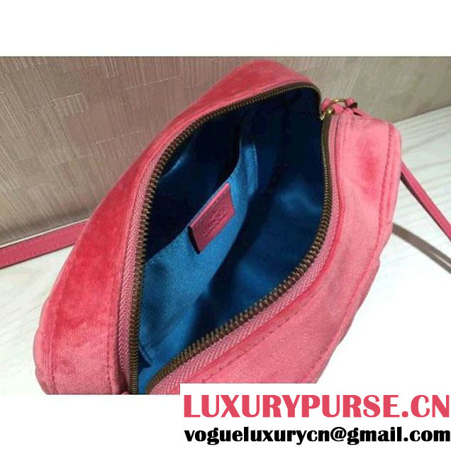Gucci GG Marmont Velvet Small Camera Shoulder Bag 447632 Pink 2017 (DC-7100826 )