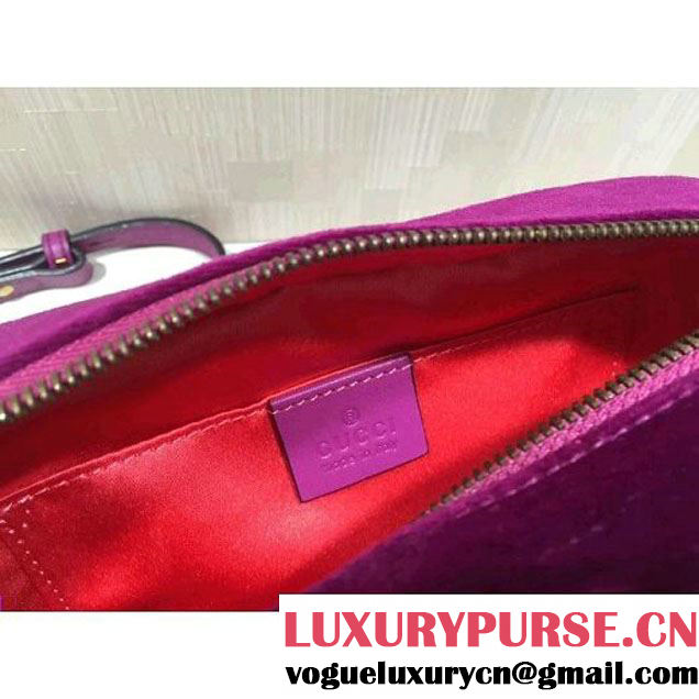 Gucci GG Marmont Velvet Small Camera Shoulder Bag 447632 Fuchsia 2017 (DC-7100824 )