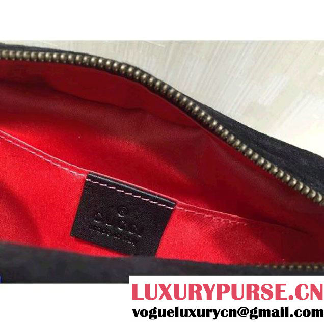 Gucci GG Marmont Velvet Small Camera Shoulder Bag 447632 Black 2017 (DC-7100823 )