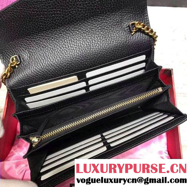 Gucci Broadway Leather Mini Bag Black 2017 (2A068-7100817 )