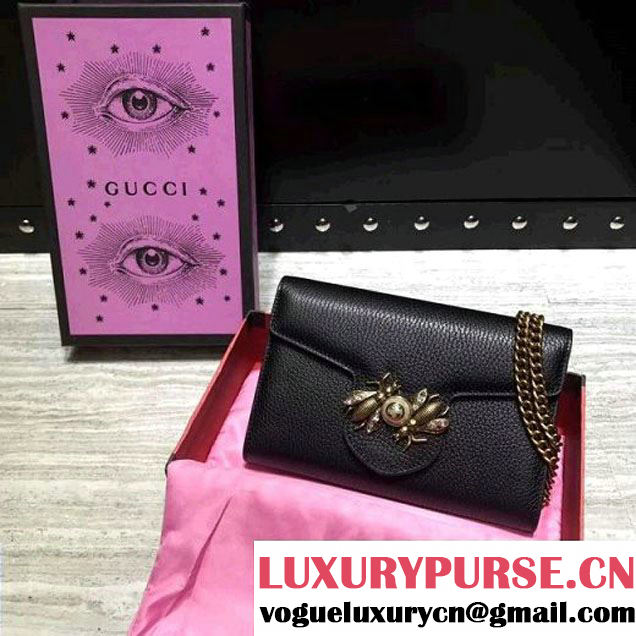 Gucci Broadway Leather Mini Bag Black 2017 (2A068-7100817 )