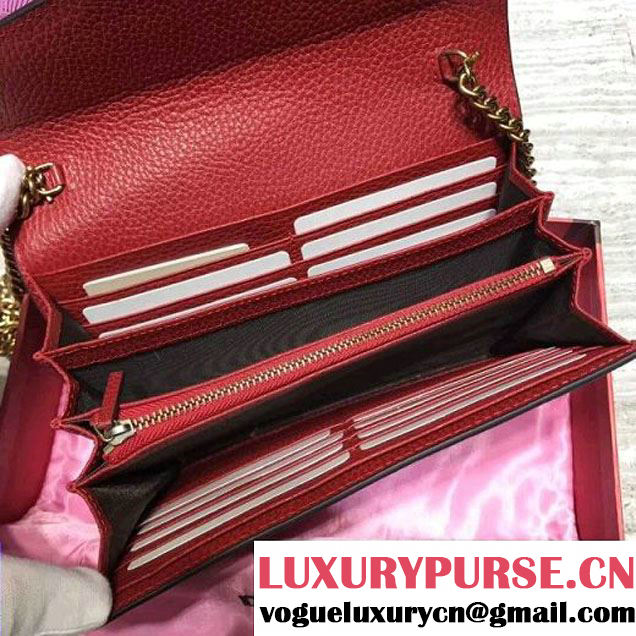 Gucci Broadway Leather Mini Bag Red 2017 (2A068-7100816 )