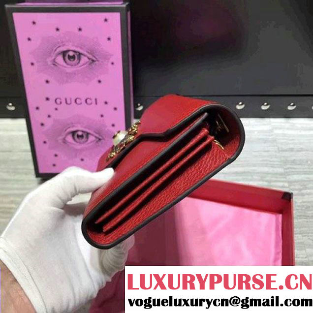 Gucci Broadway Leather Mini Bag Red 2017 (2A068-7100816 )