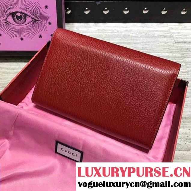Gucci Broadway Leather Mini Bag Red 2017 (2A068-7100816 )