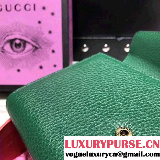 Gucci Broadway Leather Mini Bag Green 2017 (2A068-7100815 )