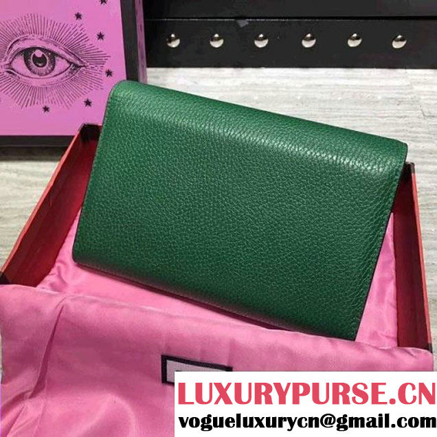 Gucci Broadway Leather Mini Bag Green 2017 (2A068-7100815 )