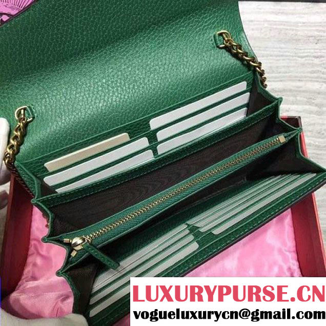 Gucci Broadway Leather Mini Bag Green 2017 (2A068-7100815 )