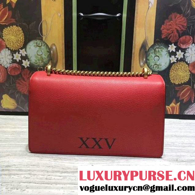 Gucci Ottilia leather GG Marmont Bag Red 2017 (2A068-7100812 )