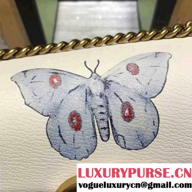 Gucci Ottilia leather GG Marmont Bag White 2017 (2A068-7100811 )
