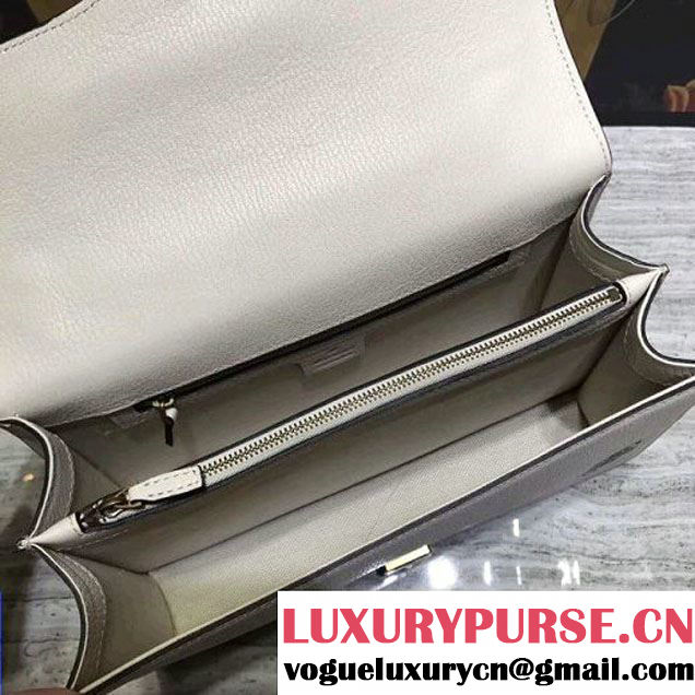 Gucci Ottilia leather GG Marmont Bag White 2017 (2A068-7100811 )
