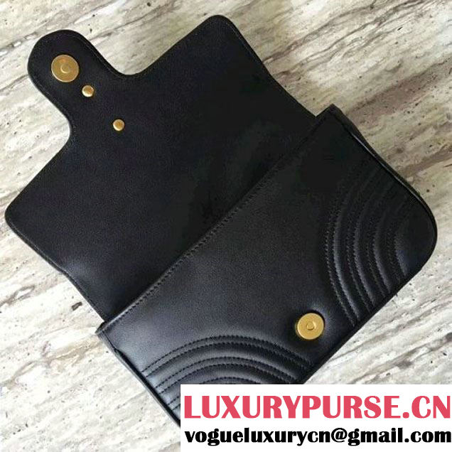 Gucci GG Marmont Chain Belt Bag With Pearls 476809 Black 2017 (SLP-70100801 )