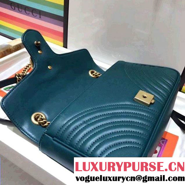 Gucci GG Marmont Matelassé Small Shoulder Bag 443497 Ligtht Green 2017 (SPM-7092817 )