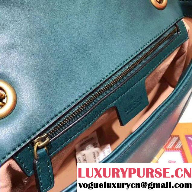 Gucci GG Marmont Matelassé Small Shoulder Bag 443497 Ligtht Green 2017 (SPM-7092817 )