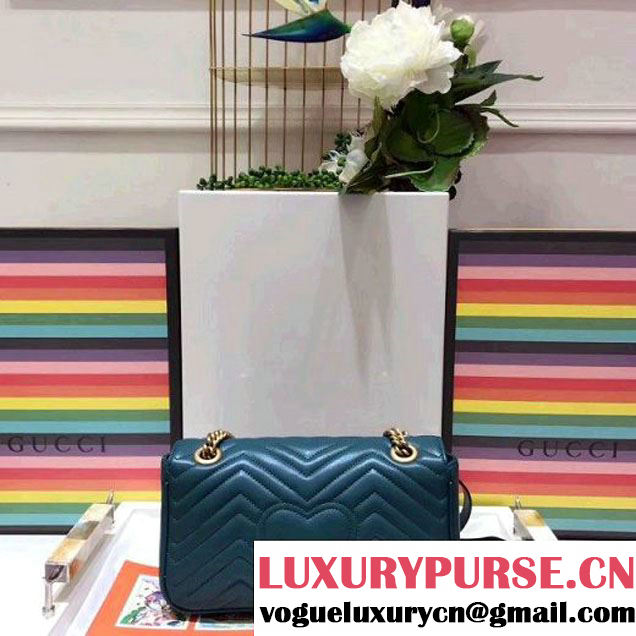 Gucci GG Marmont Matelassé Small Shoulder Bag 443497 Ligtht Green 2017 (SPM-7092817 )
