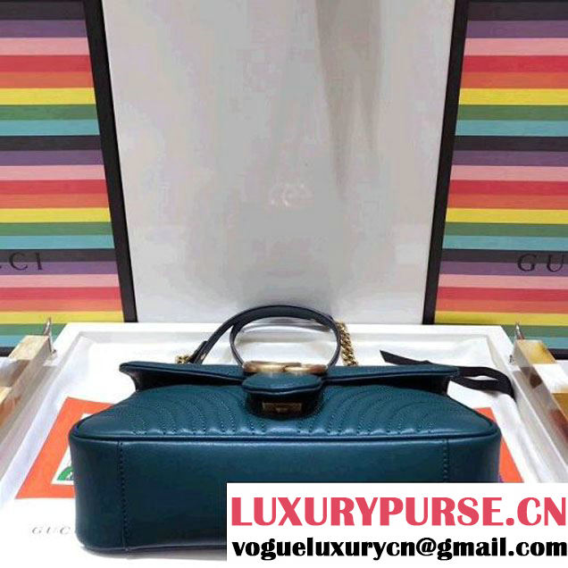 Gucci GG Marmont Matelassé Small Shoulder Bag 443497 Ligtht Green 2017 (SPM-7092817 )