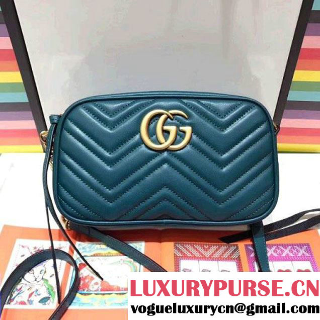 Gucci GG Marmont Matelassé Small Camera Shoulder Bag 447632 Green 2017 (SPM-7092815 )