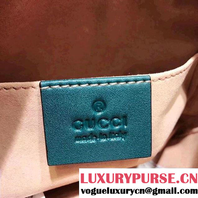 Gucci 448065 GG Marmont Matelassé Chevron Mini Chain Shoulder Camera Bag Green 2017 (SPM-7092814 )