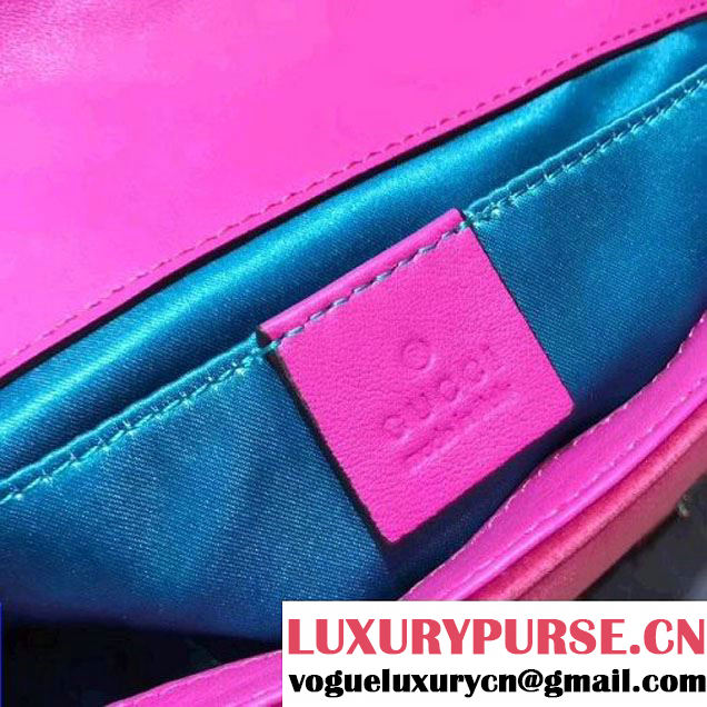 Gucci GG Marmont Embroidered Velvet Mini Bag 446744 Rosy 2017 (SPM-7092807 )