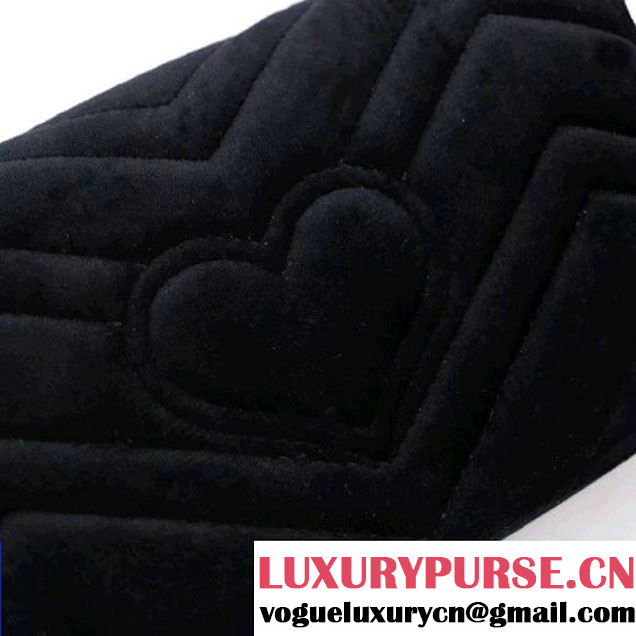 Gucci GG Marmont Velvet Matelassé Chevron Super Mini Chain Shoulder Bag 476433 Black 2017 (XYS-7092805 )