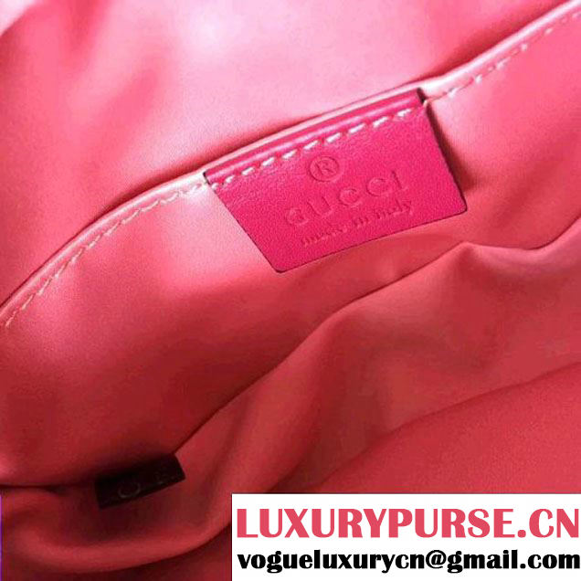 Gucci 476434 Marmont Matelassé Velvet Belt Bag Fuchsia 2017 (SLP-7091512 )