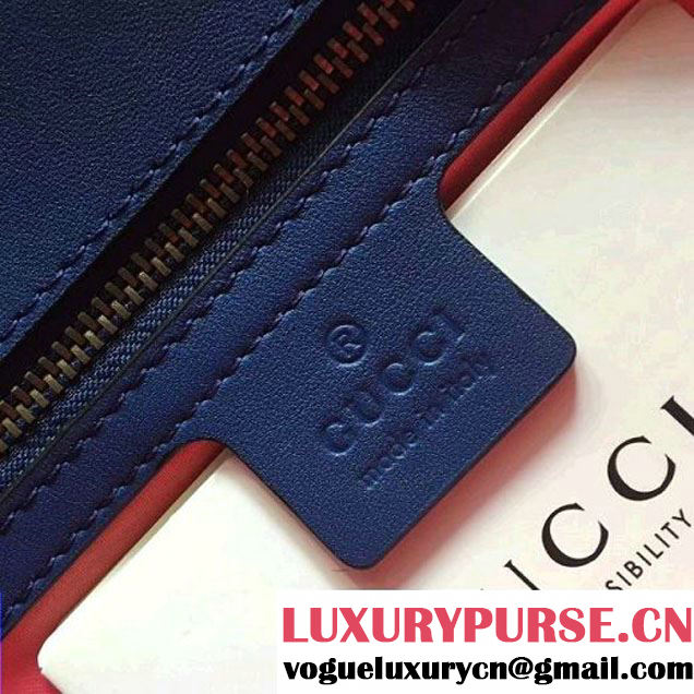 Gucci GG Marmont Velvet Small Shoulder Bag 443497 Cobalt Blue 2017 (SLP-7091507 )