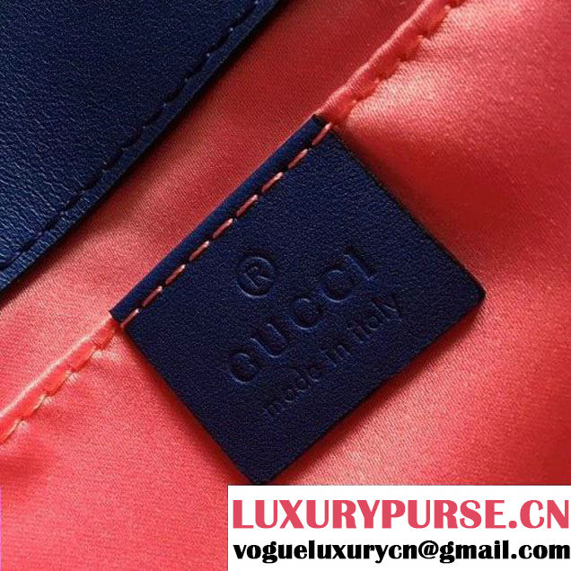 Gucci GG Marmont Velvet Mini Shoulder Bag 446744 Cobalt Blue 2017 (SLP-7091504 )