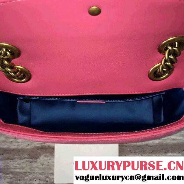 Gucci GG Marmont Velvet Mini Shoulder Bag 446744 Pink 2017 (SLP-7091502 )