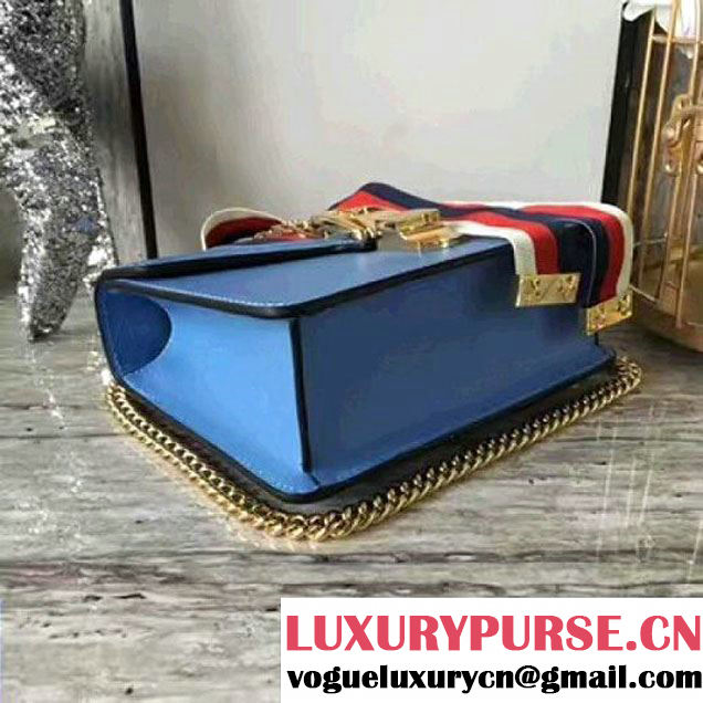 Gucci Sylvie Leather Mini Chain Bag 431666 Blue 2016 (7091051 )