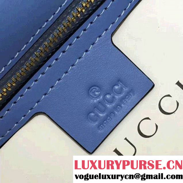 Gucci Sylvie Leather Mini Chain Bag 431666 Blue 2016 (7091051 )