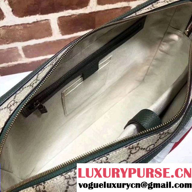 Gucci GG Supreme Briefcase with Web 484663 Green Fall/Winter 2017 (XYS-7102426 )