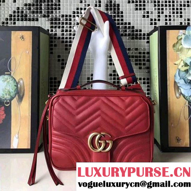 Gucci GG Marmont Matelassé Shoulder Bag 498100 Red 2017 (XYS-7102423 )