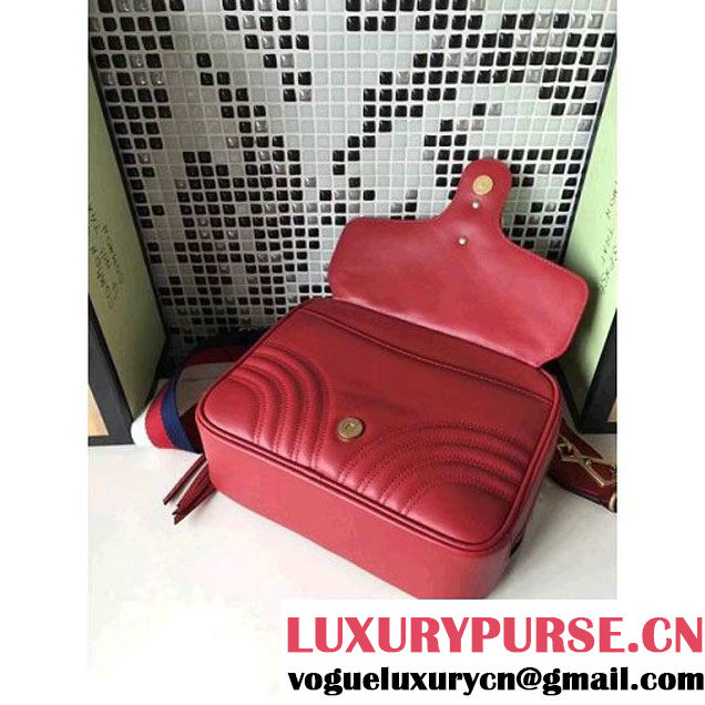 Gucci GG Marmont Matelassé Shoulder Bag 498100 Red 2017 (XYS-7102423 )