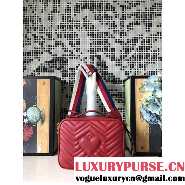 Gucci GG Marmont Matelassé Shoulder Bag 498100 Red 2017 (XYS-7102423 )