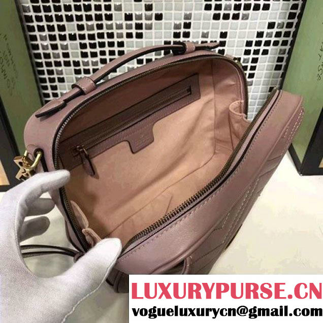 Gucci GG Marmont Matelassé Shoulder Bag 498100 Nude 2017 (XYS-7102422 )