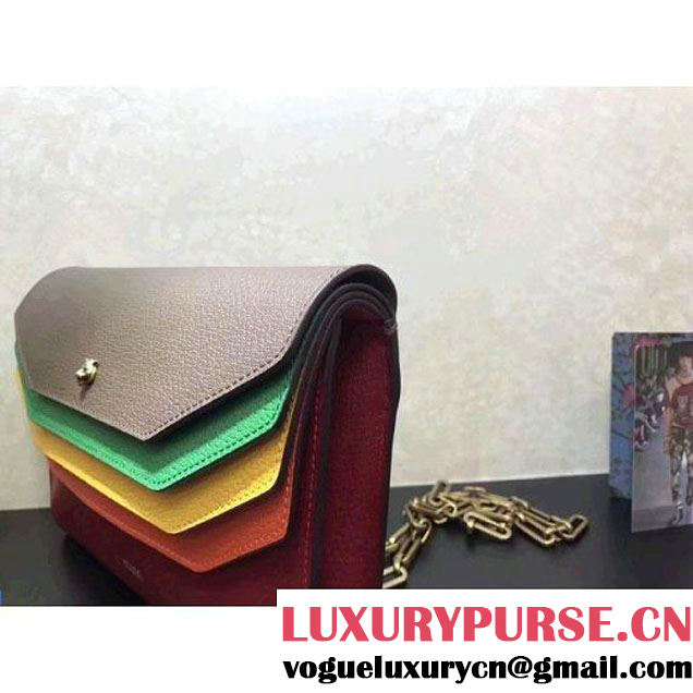 Gucci Rainbow Leather Shoulder Bag With Chain 2017 (XYS-7102419 )