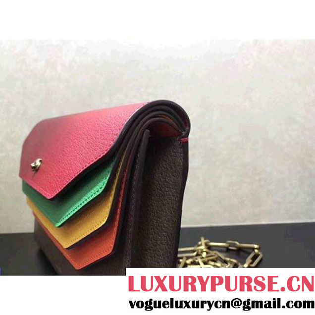 Gucci Rainbow Leather Shoulder Bag With Chain 2017 (XYS-7102418 )