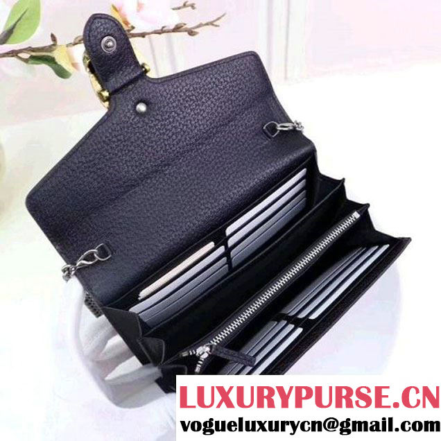 Gucci Dionysus Leather Mini Chain Bag with Web 401231 Black 2017 (XYS-7102417 )