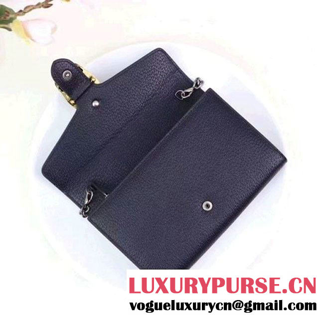 Gucci Dionysus Leather Mini Chain Bag with Web 401231 Black 2017 (XYS-7102417 )