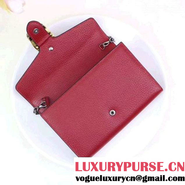 Gucci Dionysus Leather Mini Chain Bag with Web 401231 Red 2017 (XYS-7102416 )