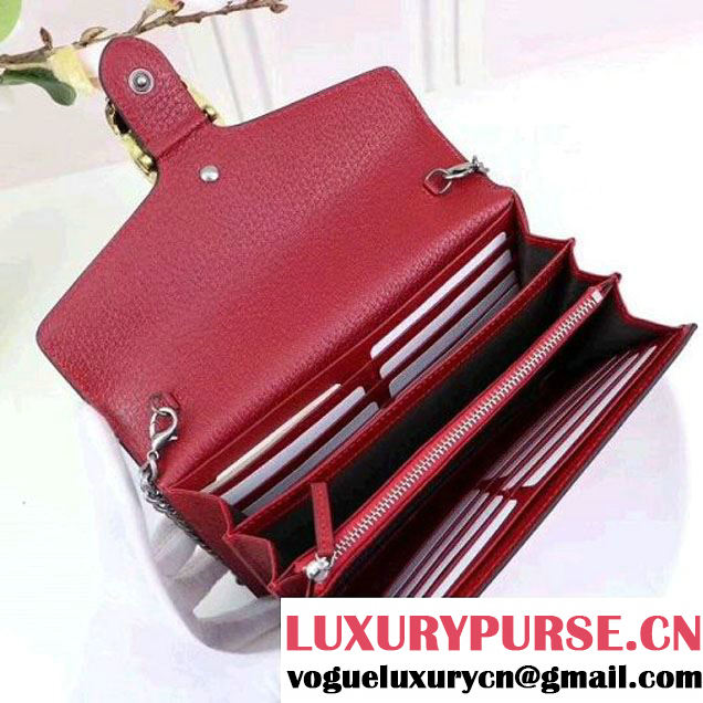 Gucci Dionysus Leather Mini Chain Bag with Web 401231 Red 2017 (XYS-7102416 )
