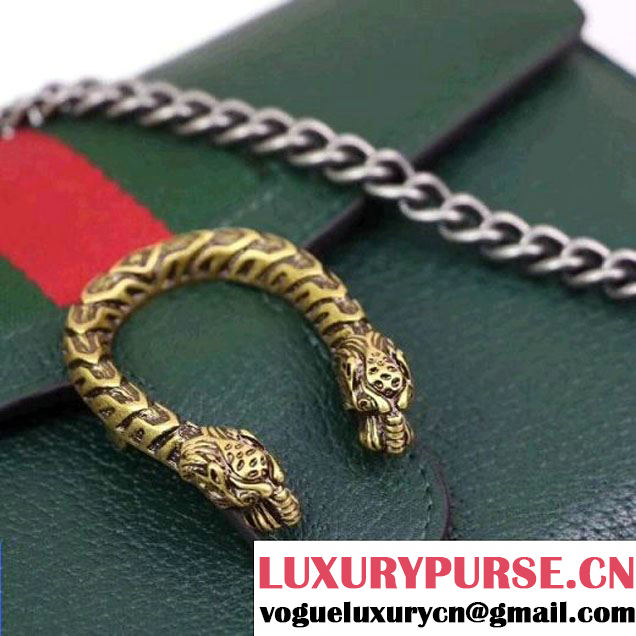 Gucci Dionysus Leather Mini Chain Bag with Web 401231 Green 2017 (XYS-7102415 )
