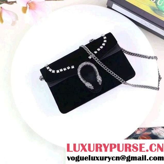 Gucci Dionysus Super Mini Bag with Crystals 476432 Black 2017 (XYS-7102414 )