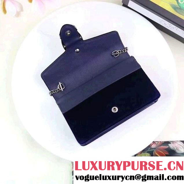 Gucci Dionysus Super Mini Bag with Crystals 476432 Navy Blue 2017 (XYS-7102413 )