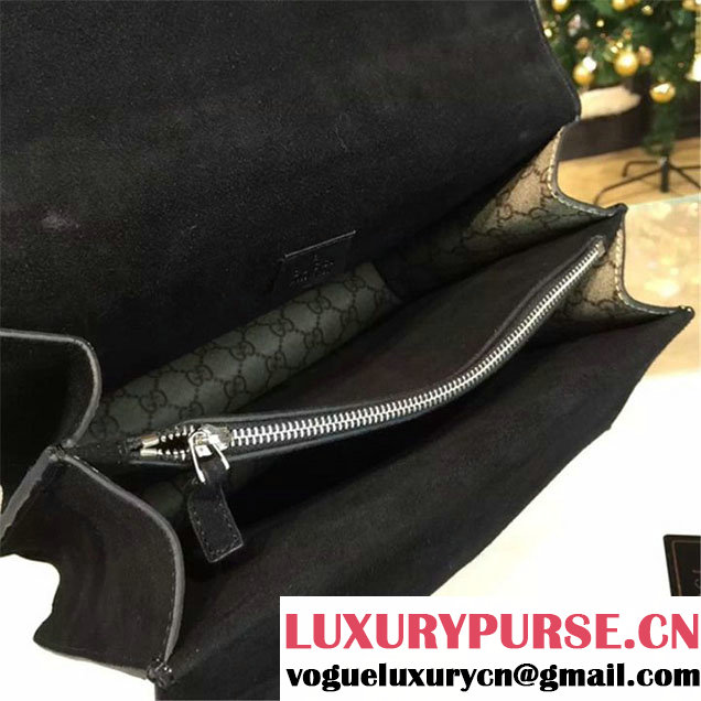 Gucci Dionysus GG Supreme Shoulder Large Bag Fall Winter 2016 Collection Black Beige