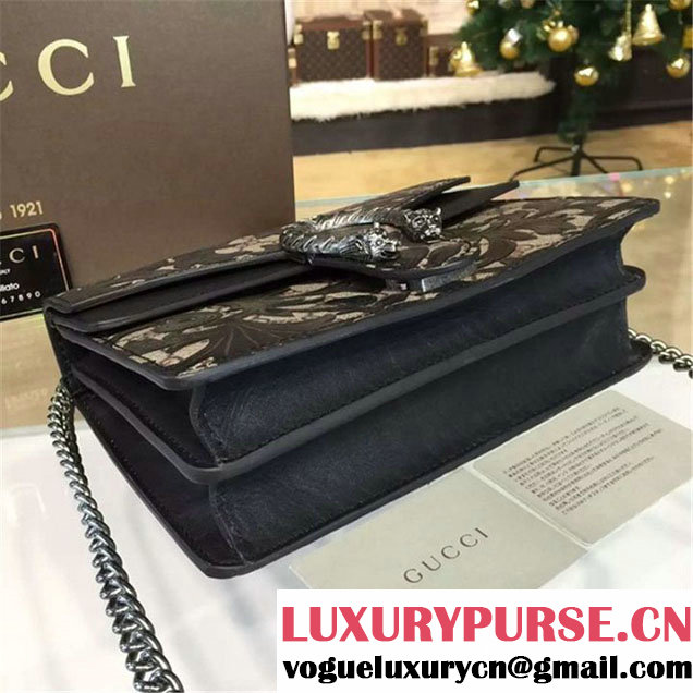 Gucci Dionysus Arabesque Shoulder Small Bag Fall Winter 2016 Collection Black Beige