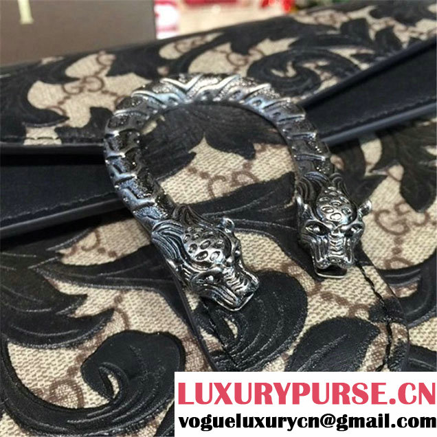 Gucci Dionysus Arabesque Shoulder Small Bag Fall Winter 2016 Collection Black Beige