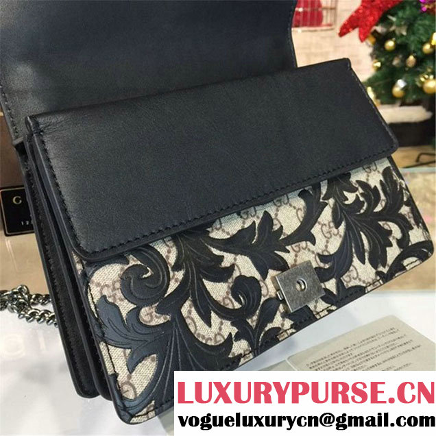 Gucci Dionysus Arabesque Shoulder Small Bag Fall Winter 2016 Collection Black Beige