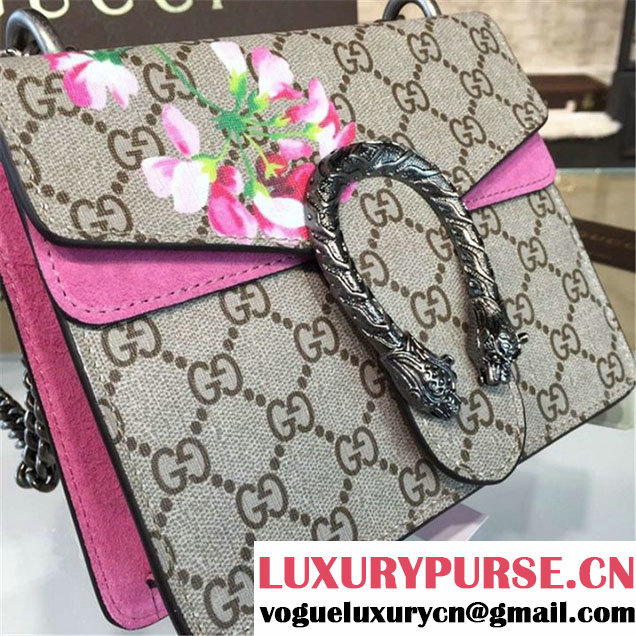 Gucci Dionysus GG Supreme Blooms Print Small Shoulder Bag Fall Winter 2016 Collection Burgundy Beige