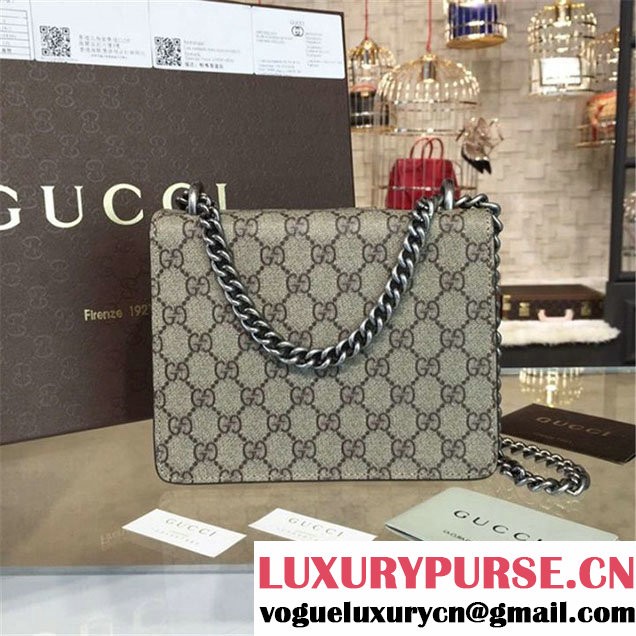 Gucci Dionysus GG Supreme Shoulder Small Bag with Bee Embroidery Fall Winter 2016 Collection Burgundy Suede Beige