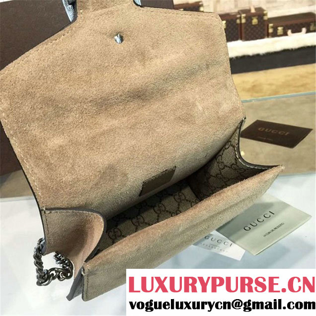 Gucci Dionysus GG Supreme Shoulder Small Bag with Bee Embroidery Fall Winter 2016 Collection Beige Suede Beige